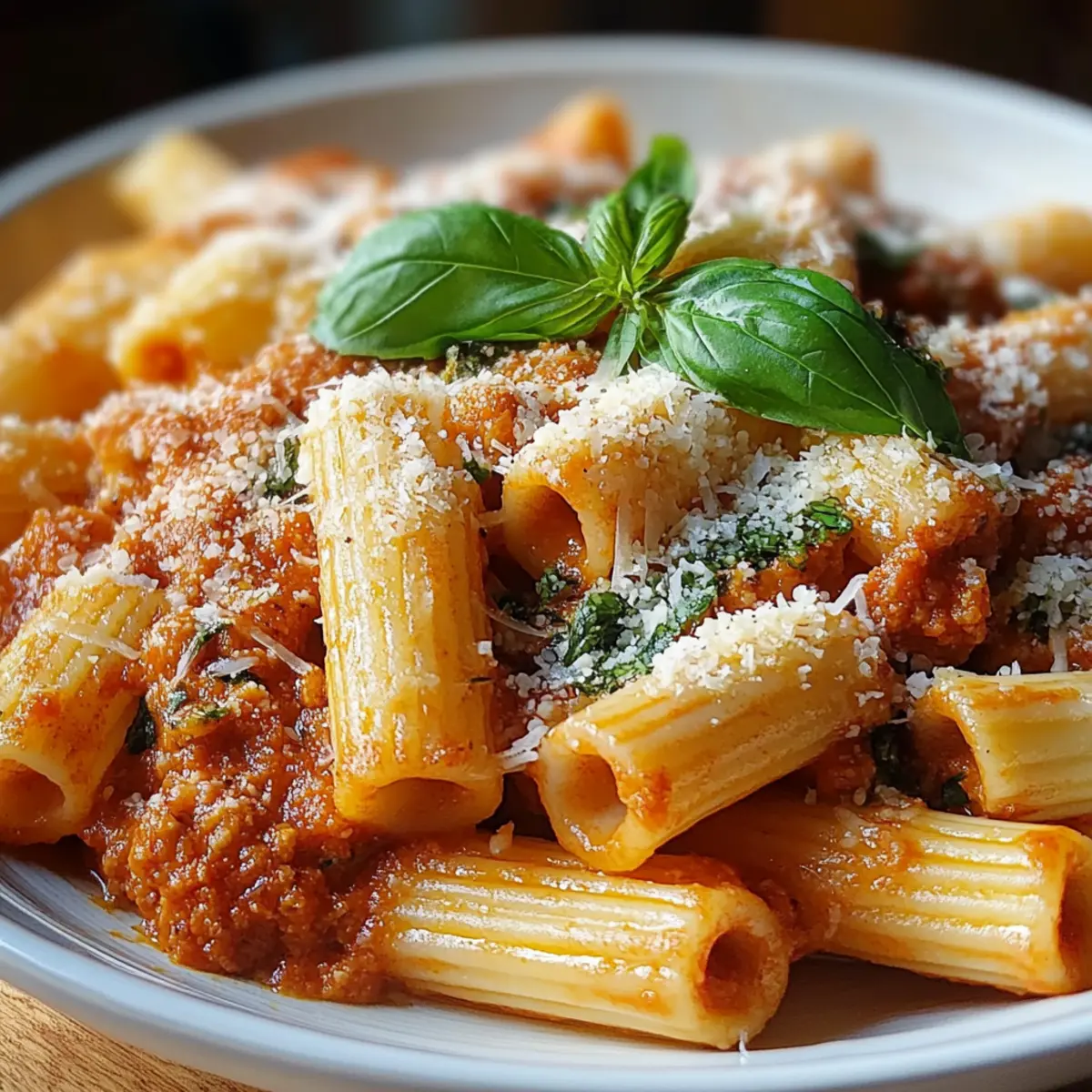 Creamy Spicy Italian Rigatoni