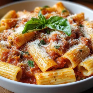 Creamy Spicy Italian Rigatoni