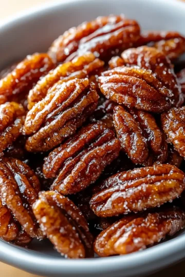 Crockpot Fireball Whisky Candied Pecans