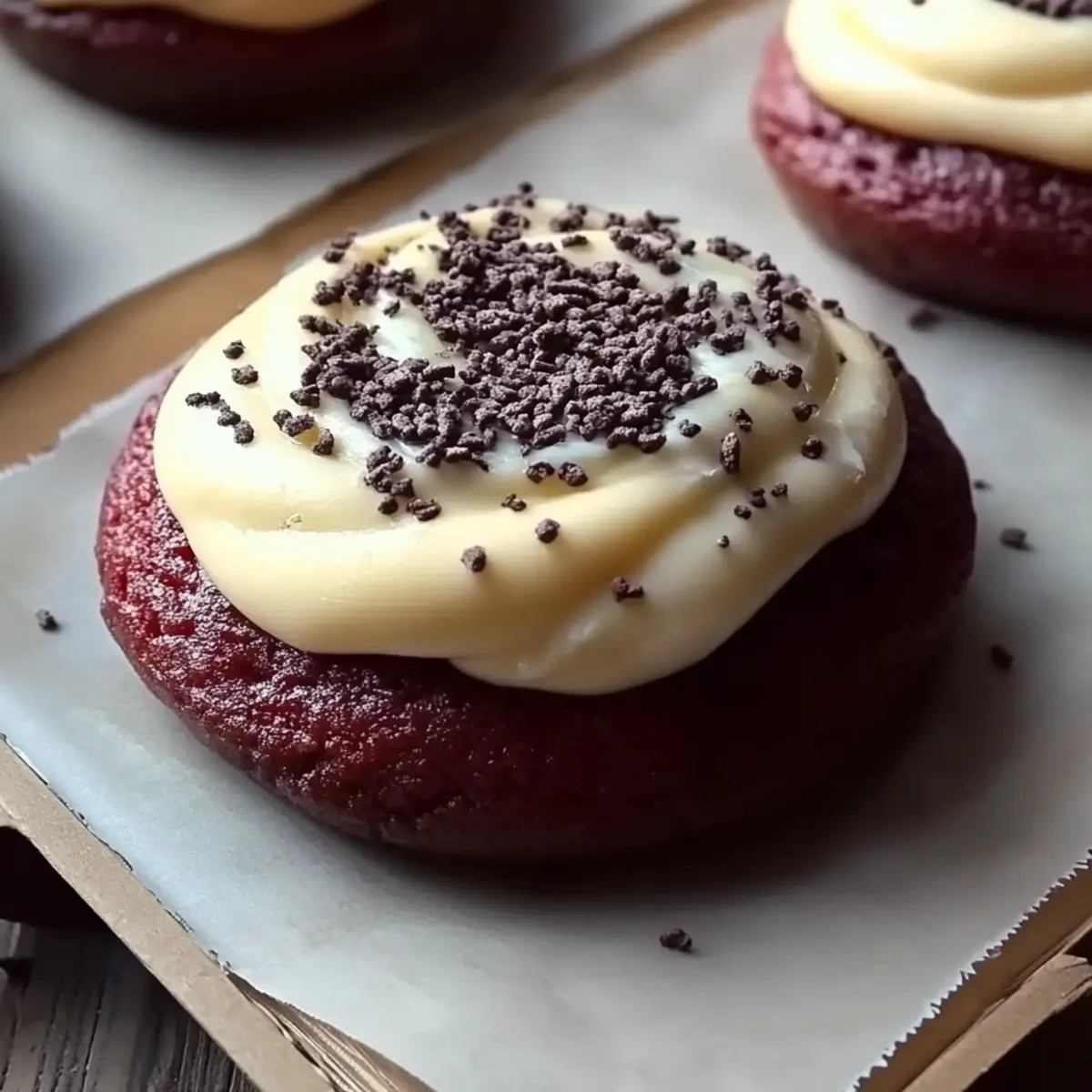 Crumbl Copy Cat Red Velvet Cupcake Cookies