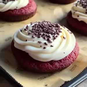 Crumbl Copy Cat Red Velvet Cupcake Cookies