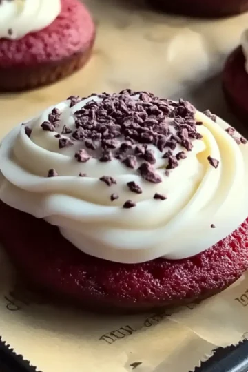 Crumbl Copy Cat Red Velvet Cupcake Cookies