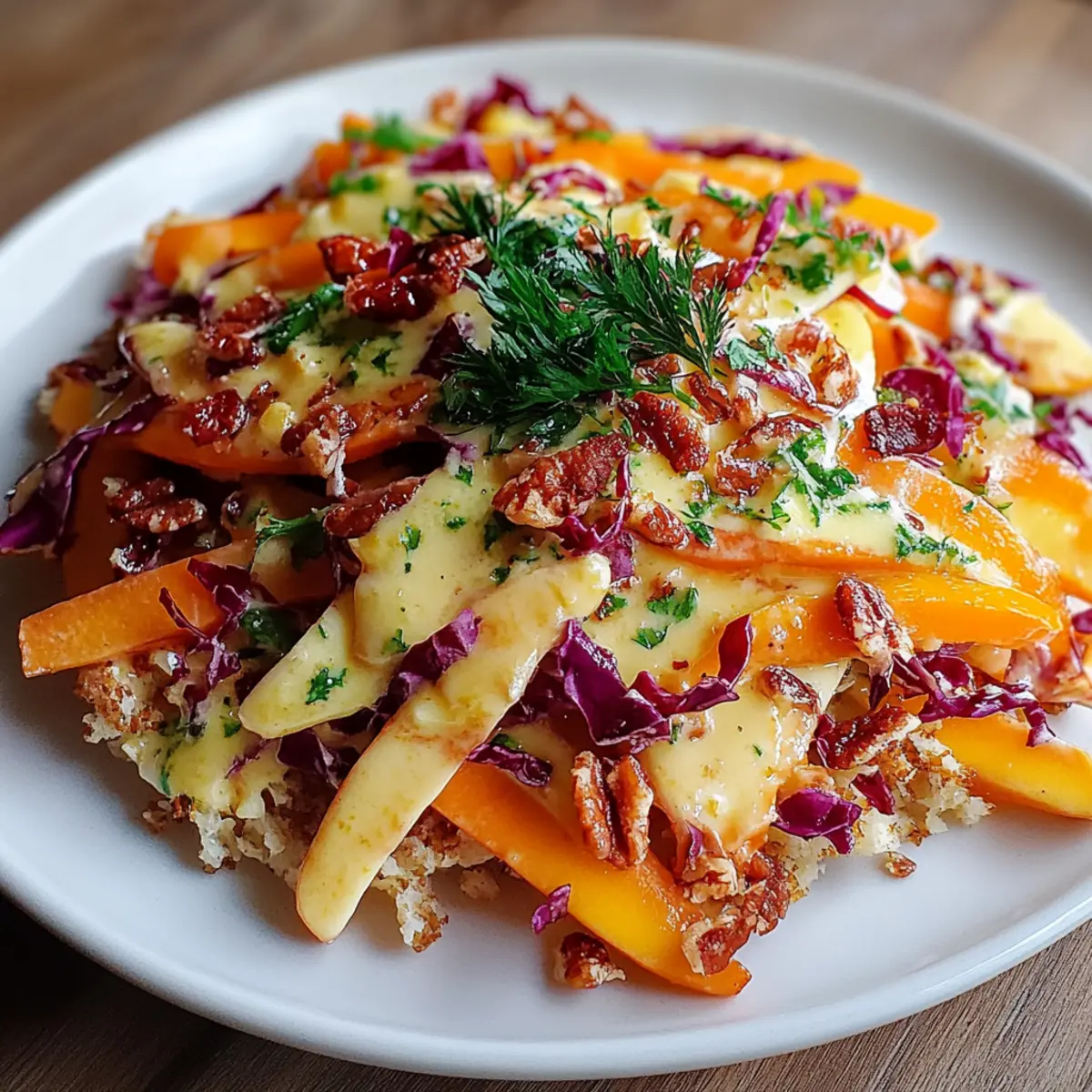 Crunchy Apple Carrot Salad with Creamy Citrus Dressing