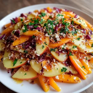 Crunchy Apple Carrot Salad with Creamy Citrus Dressing