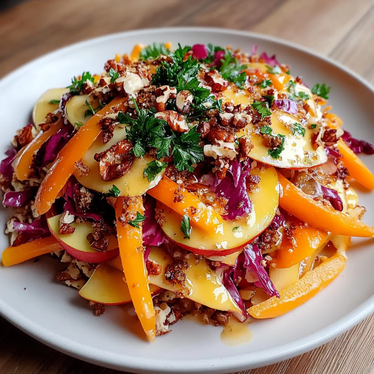 Crunchy Apple Carrot Salad with Creamy Citrus Dressing