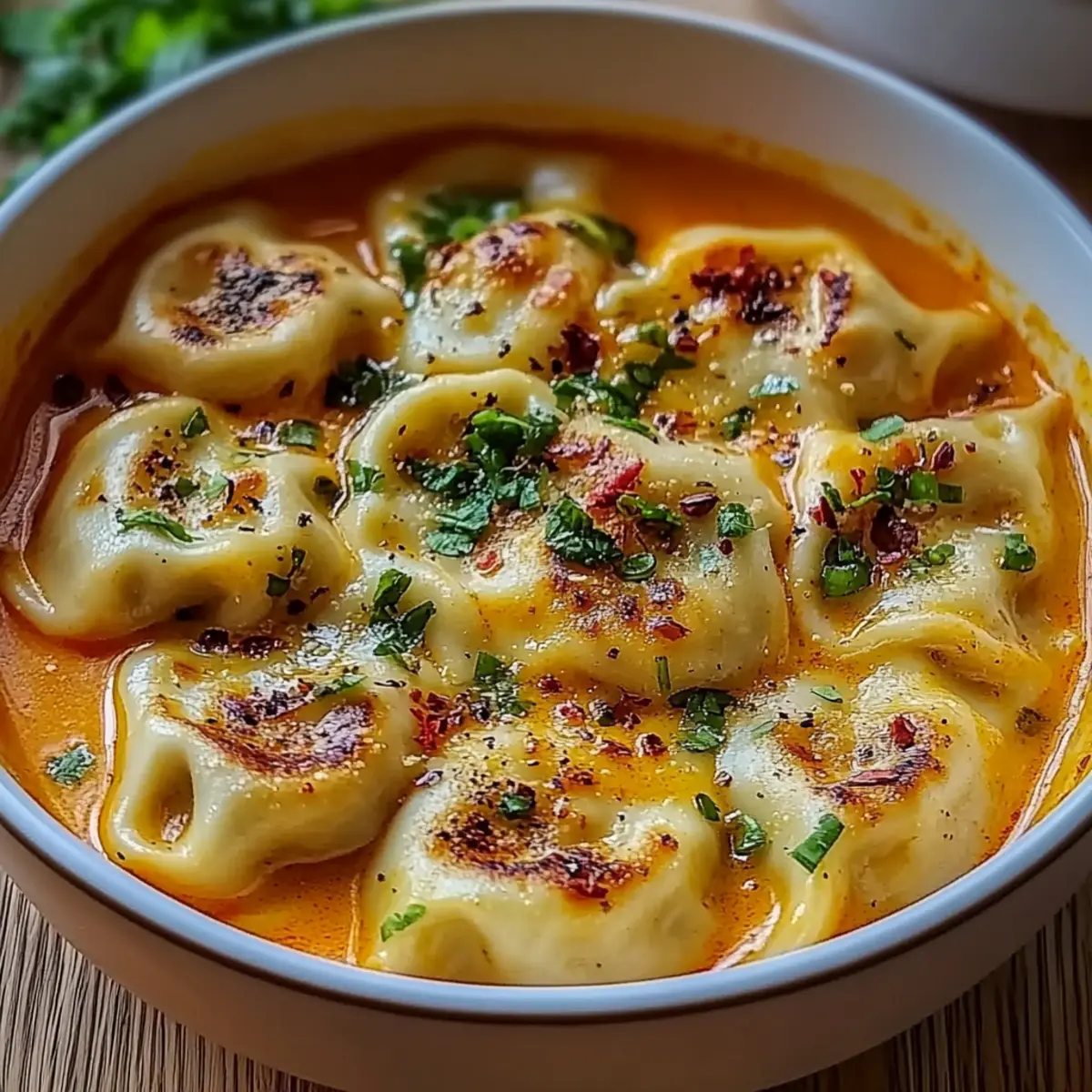 Dumplings Curry Soup