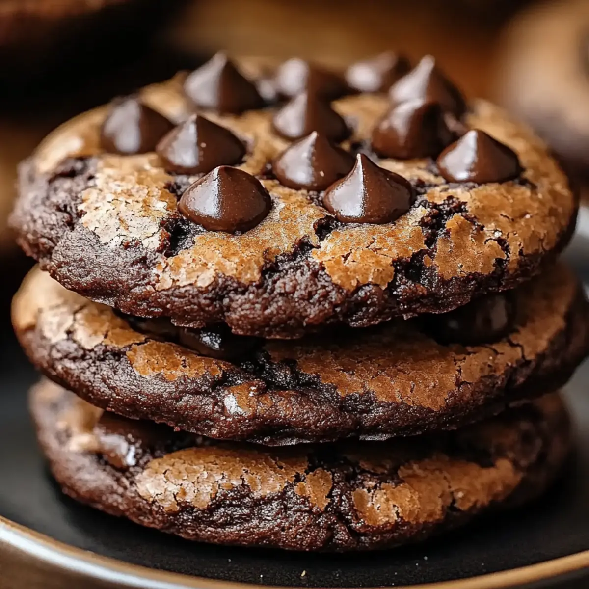 Espresso Chocolate Fudge Cookies