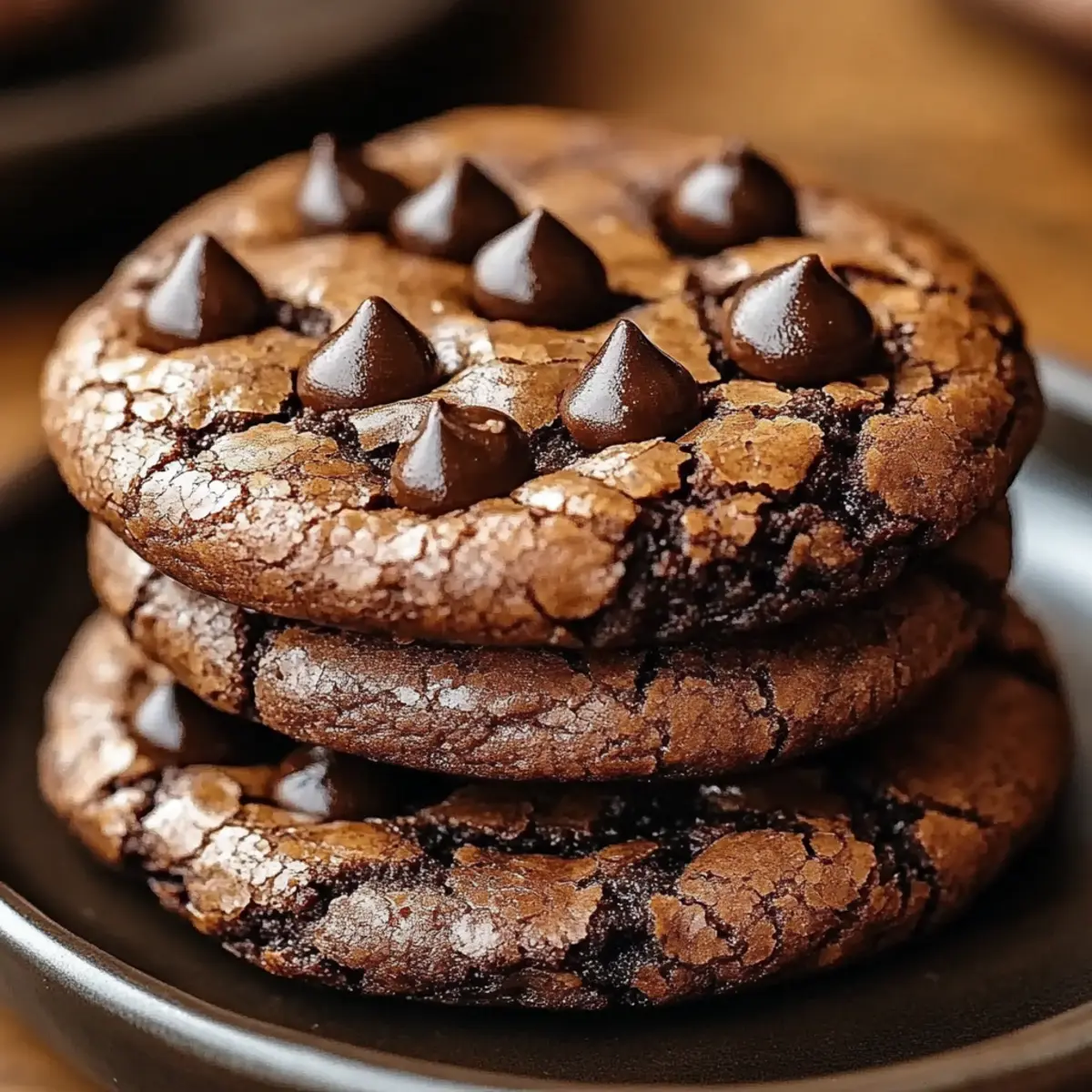 Espresso Chocolate Fudge Cookies