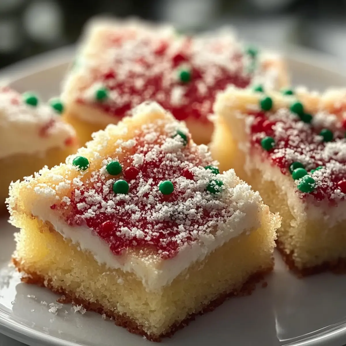Festive Christmas Sugar Cookie Bars