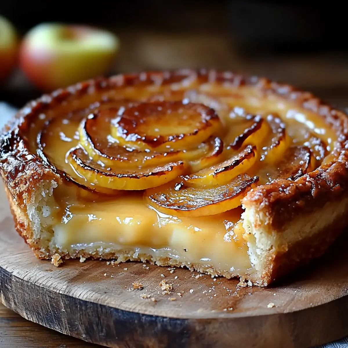French Custard Pie with Apples