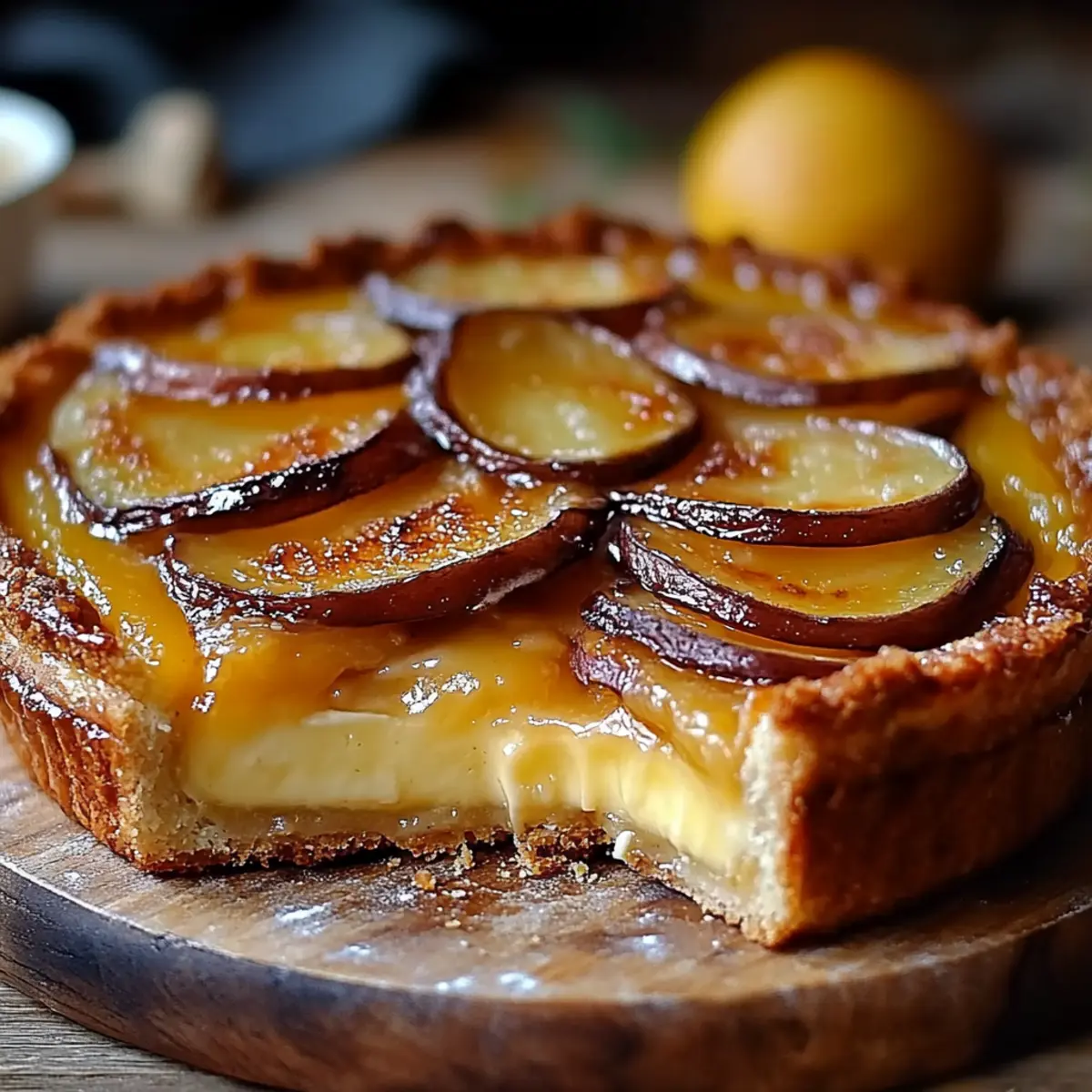 French Custard Pie with Apples