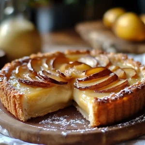 French Custard Pie with Apples