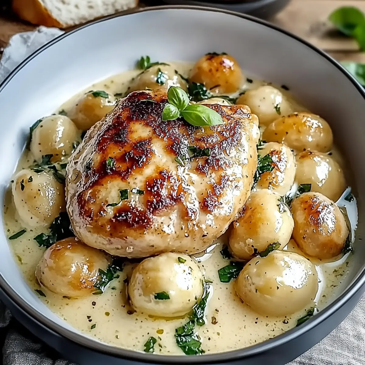 Garlic Chicken Gnocchi Skillet