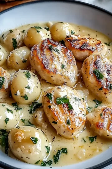 Garlic Chicken Gnocchi Skillet