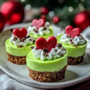 Grinch Mini Cheesecakes