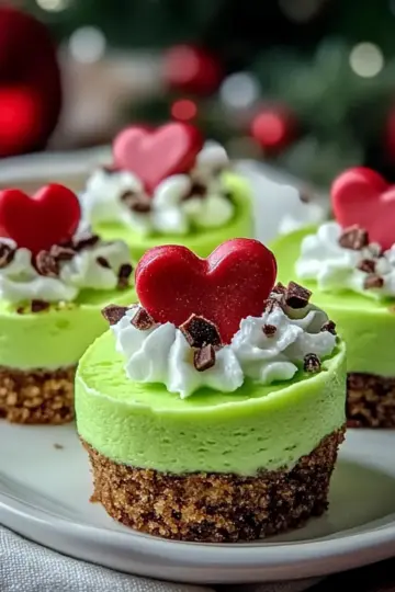 Grinch Mini Cheesecakes