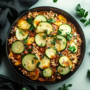 Ground Turkey and Zucchini Skillet