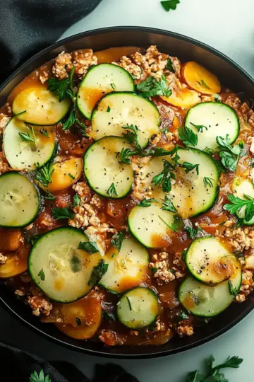 Ground Turkey and Zucchini Skillet