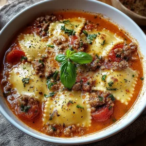 Hearty Cheesy Italian Lasagna Soup