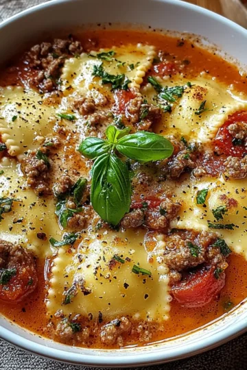 Hearty Cheesy Italian Lasagna Soup