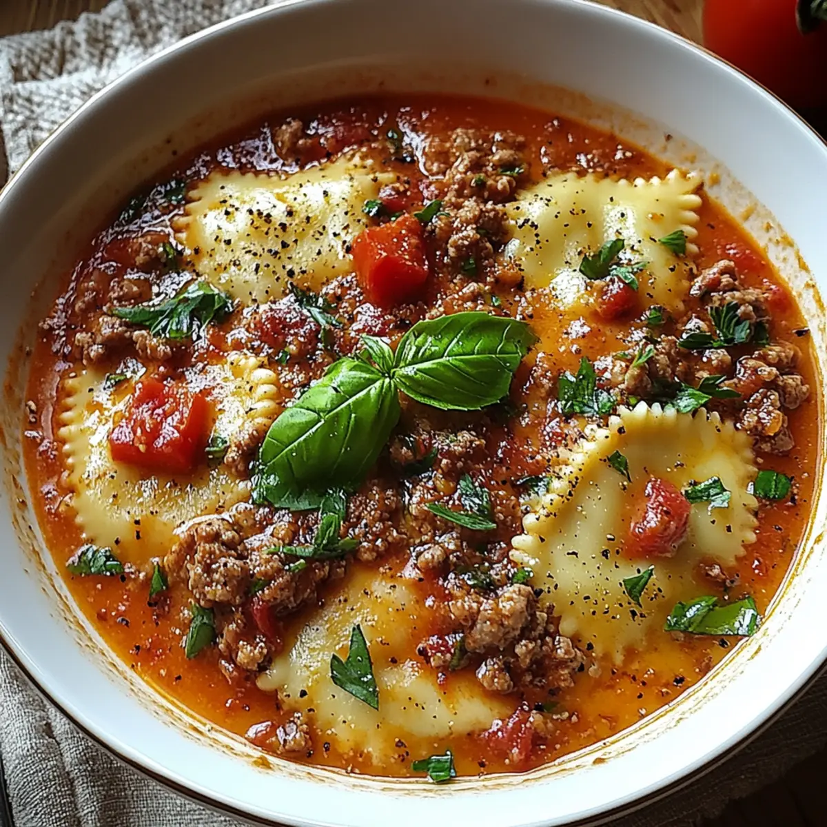 Hearty Cheesy Italian Lasagna Soup