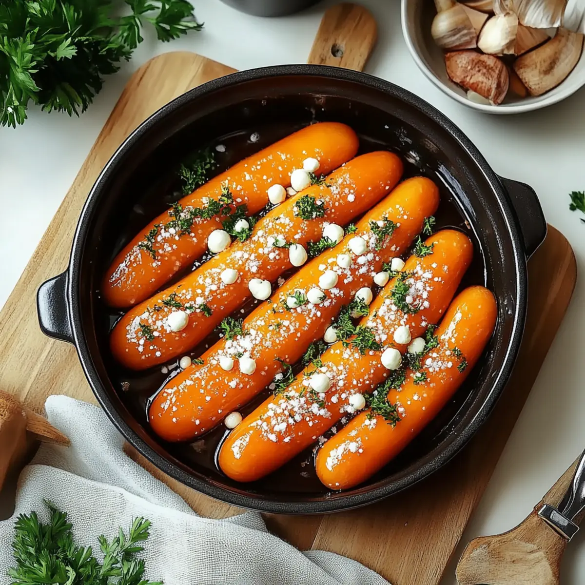 Honey Garlic Butter Roasted Carrots