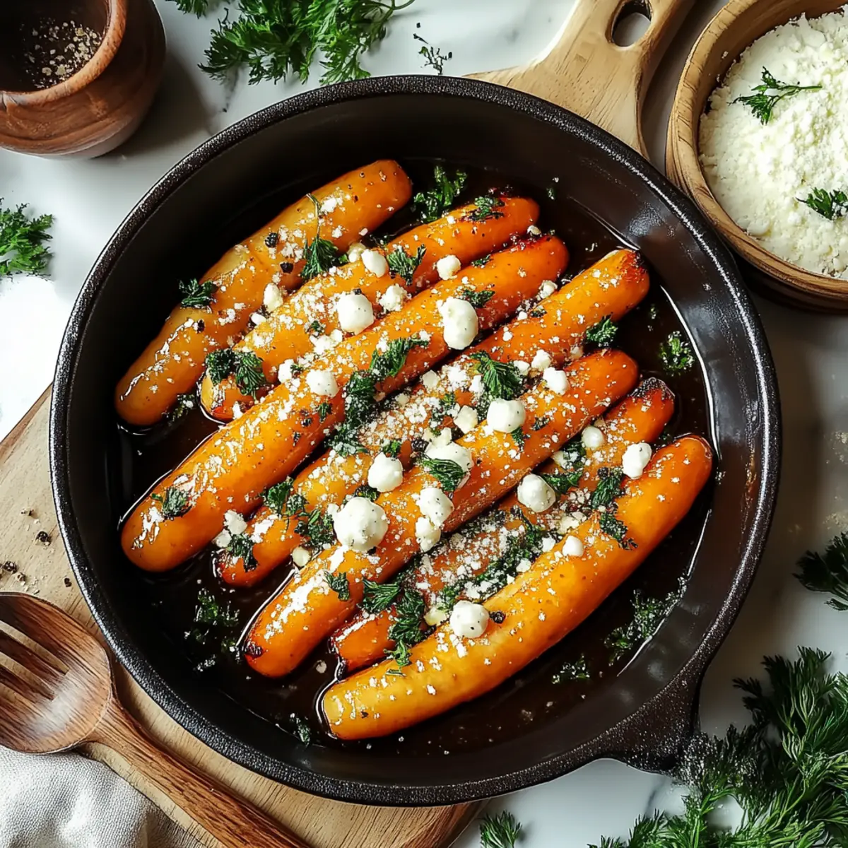 Honey Garlic Butter Roasted Carrots