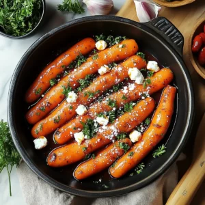 Honey Garlic Butter Roasted Carrots