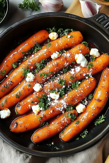 Honey Garlic Butter Roasted Carrots
