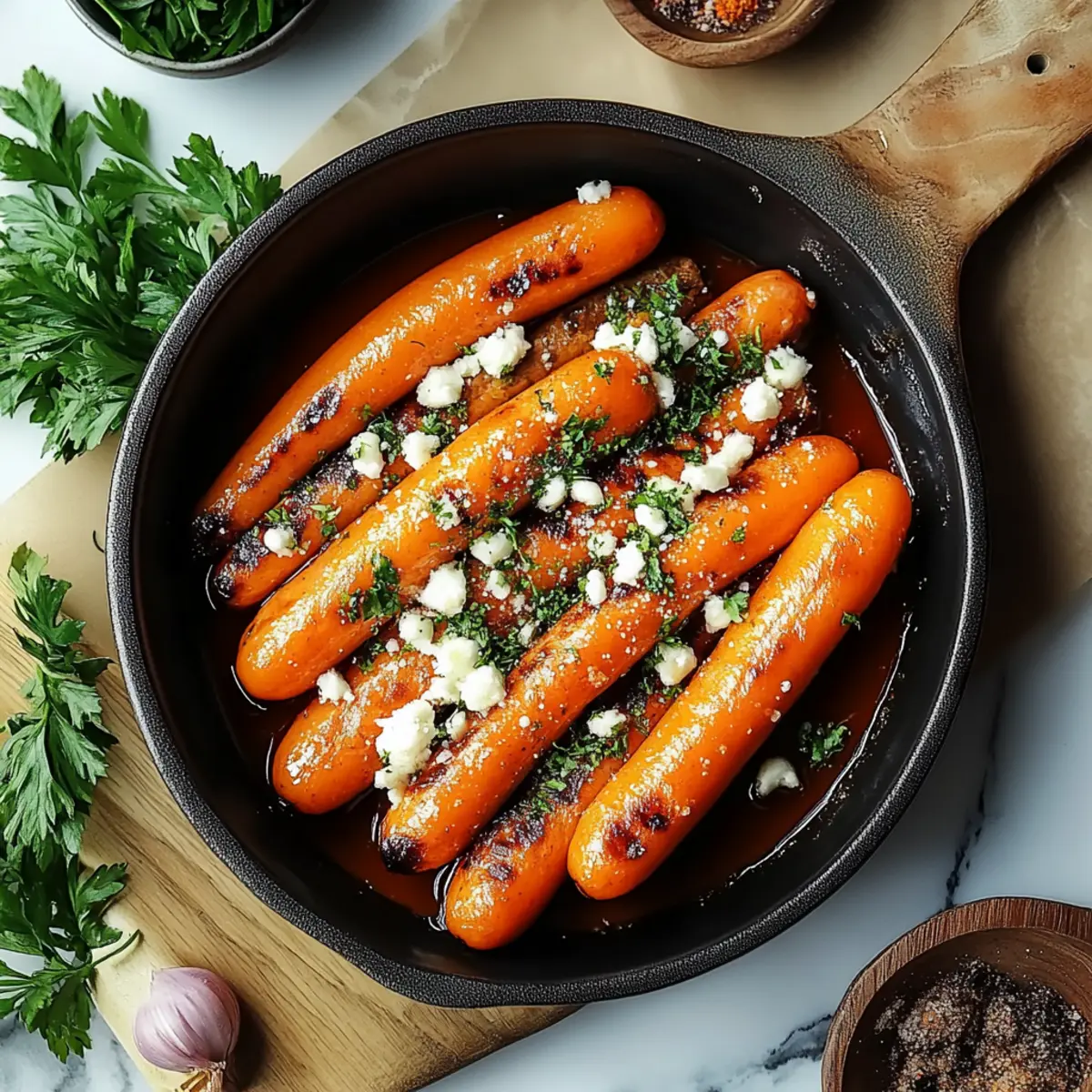Honey Garlic Butter Roasted Carrots