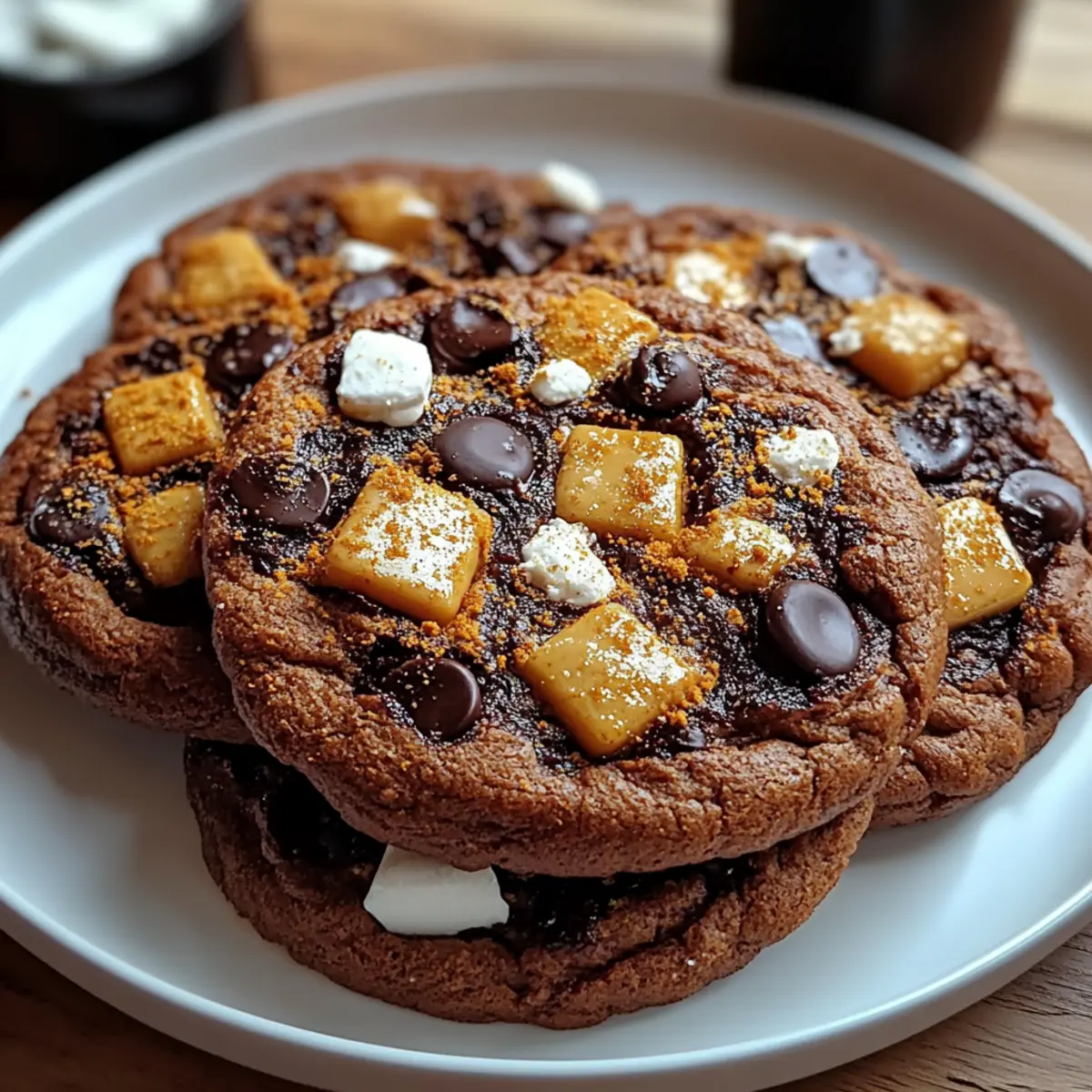 Hot Chocolate Cookies with Mini Marshmallows