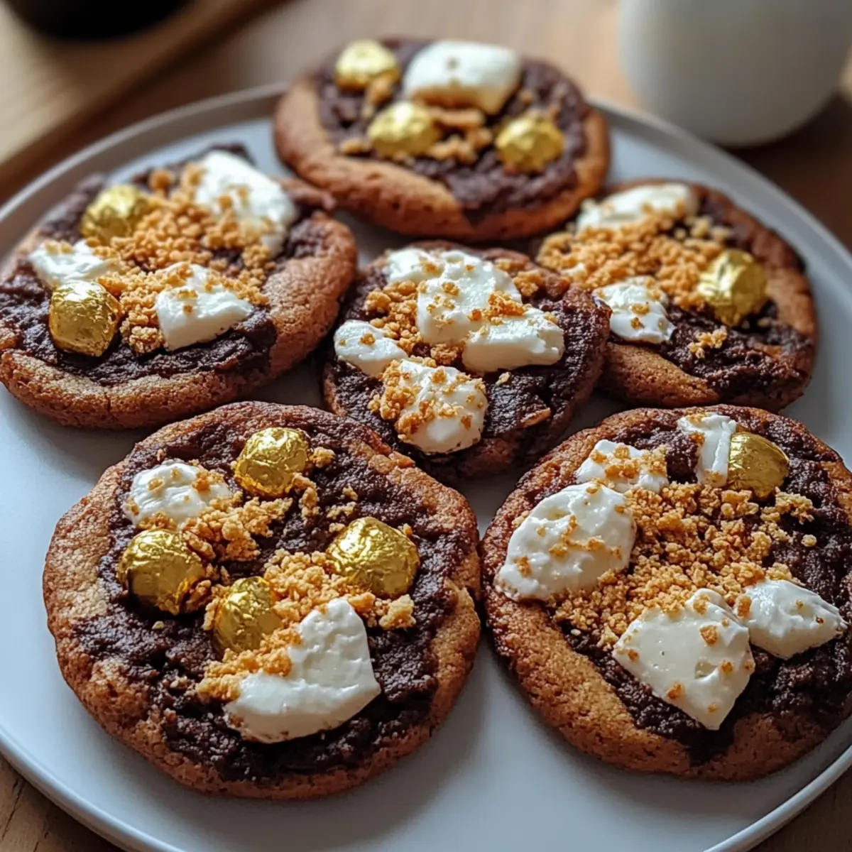 Hot Chocolate Cookies with Mini Marshmallows