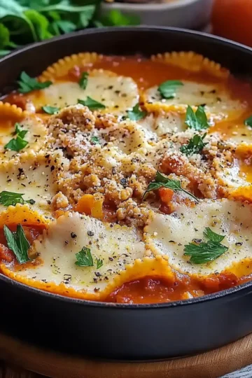 One Pot Ravioli Soup