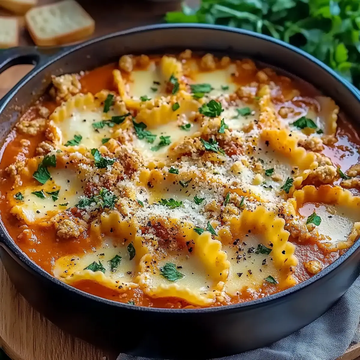 One Pot Ravioli Soup