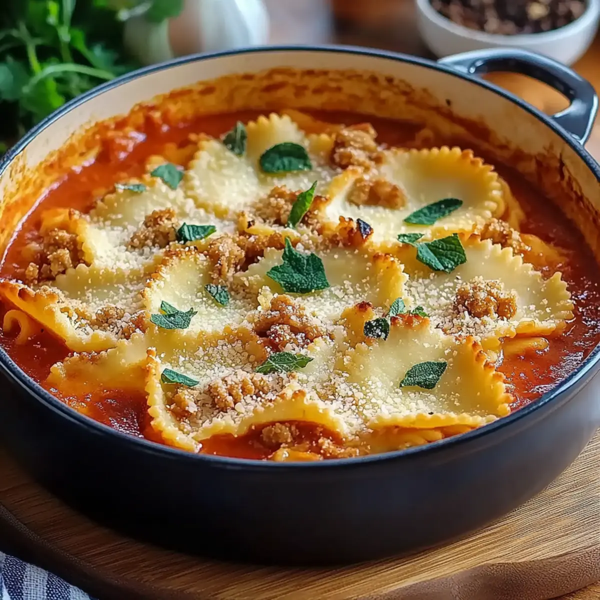 One Pot Ravioli Soup