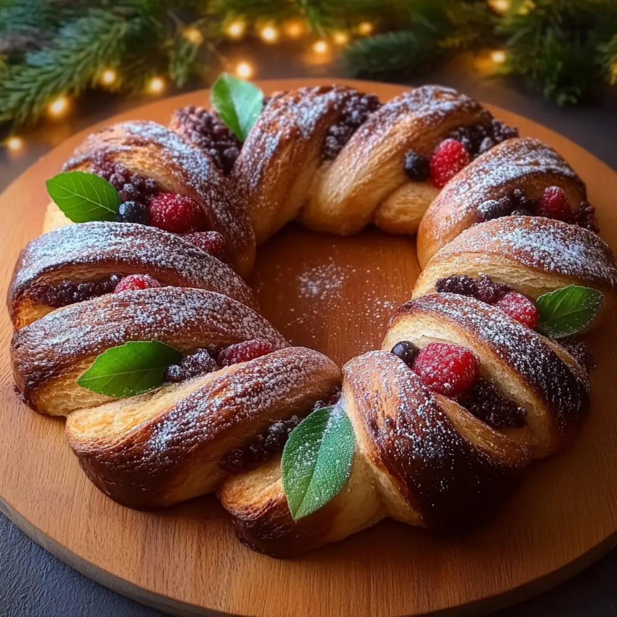 Puff Pastry Crown Filled with Chocolate