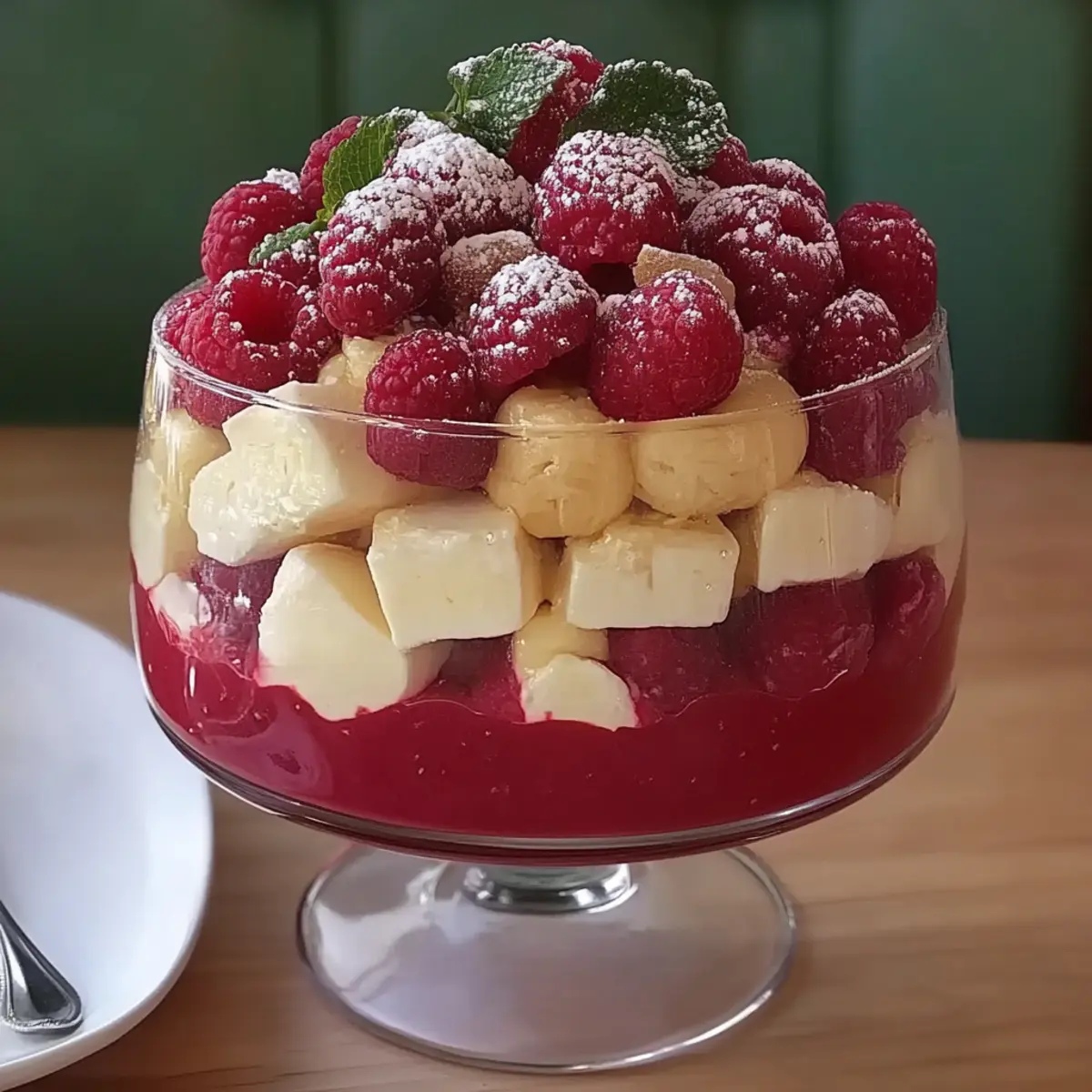 Raspberry and Almond Trifle