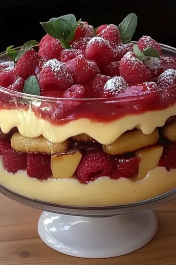 Raspberry and Almond Trifle