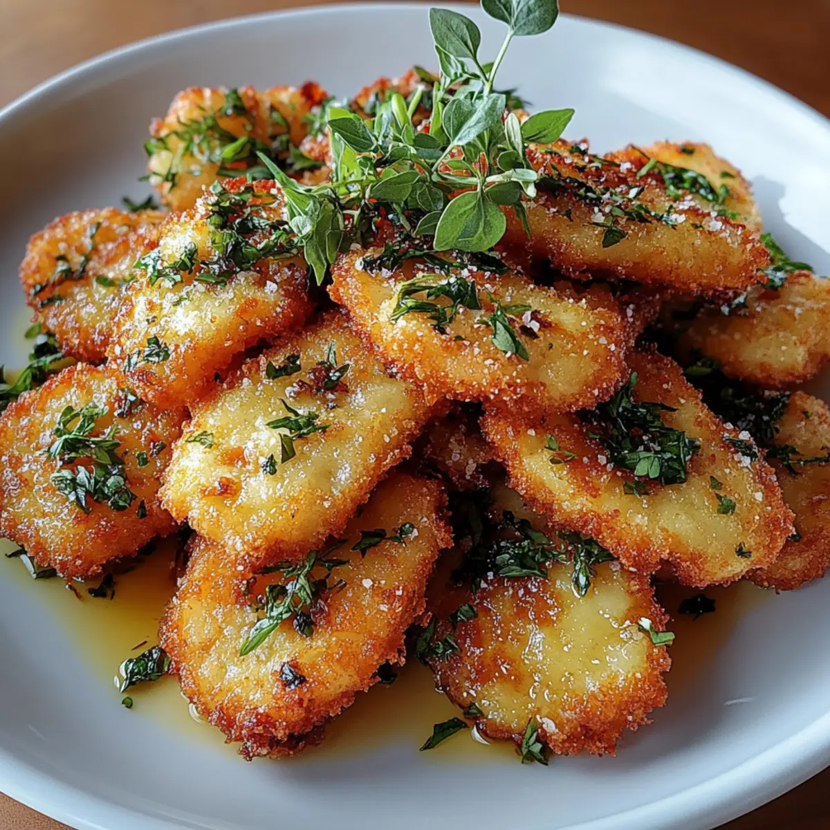 Savory Crispy Fried False with Zesty Herb Infusion