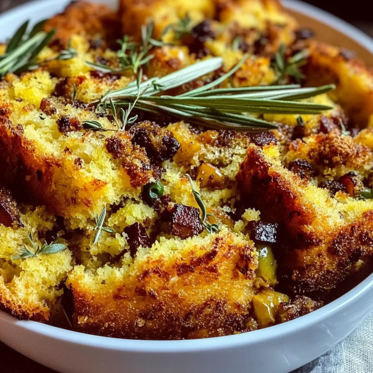 Savory Herb-Infused Baked Cornbread Stuffing