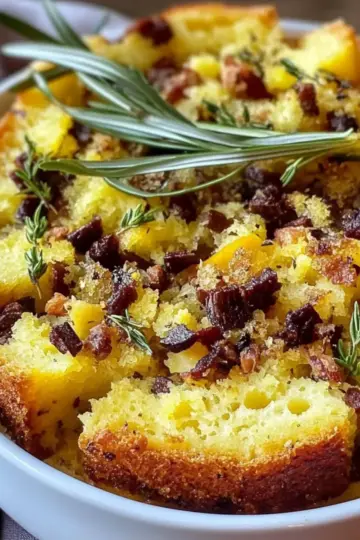 Savory Herb-Infused Baked Cornbread Stuffing