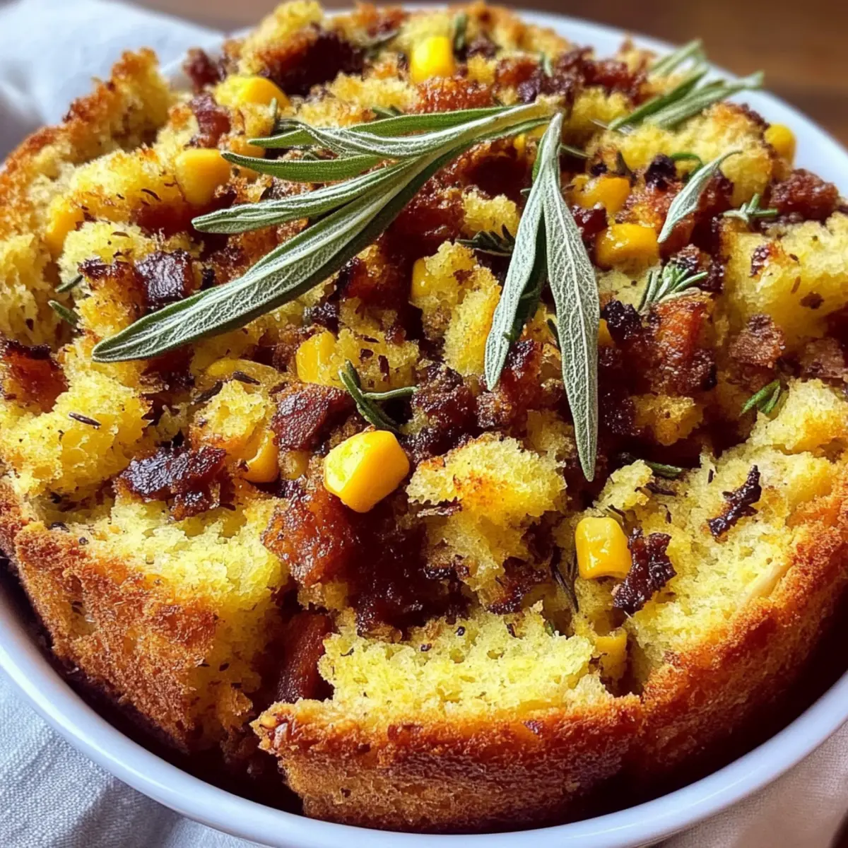 Savory Herb-Infused Baked Cornbread Stuffing