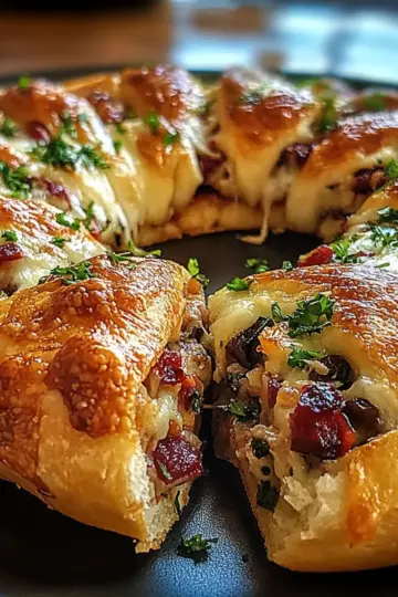 Savory Turkey and Cranberry Crescent Ring