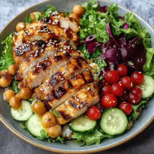 Sesame Chicken and Chickpea Salad