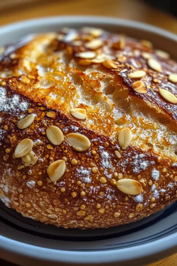 Soft and Chewy Honey Oat Sourdough Bread
