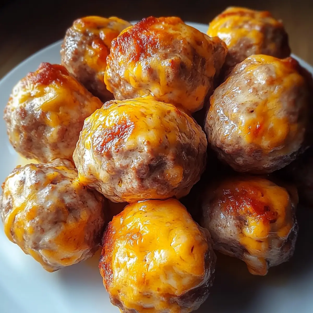 Spicy Rotel Cream Cheese Sausage Balls
