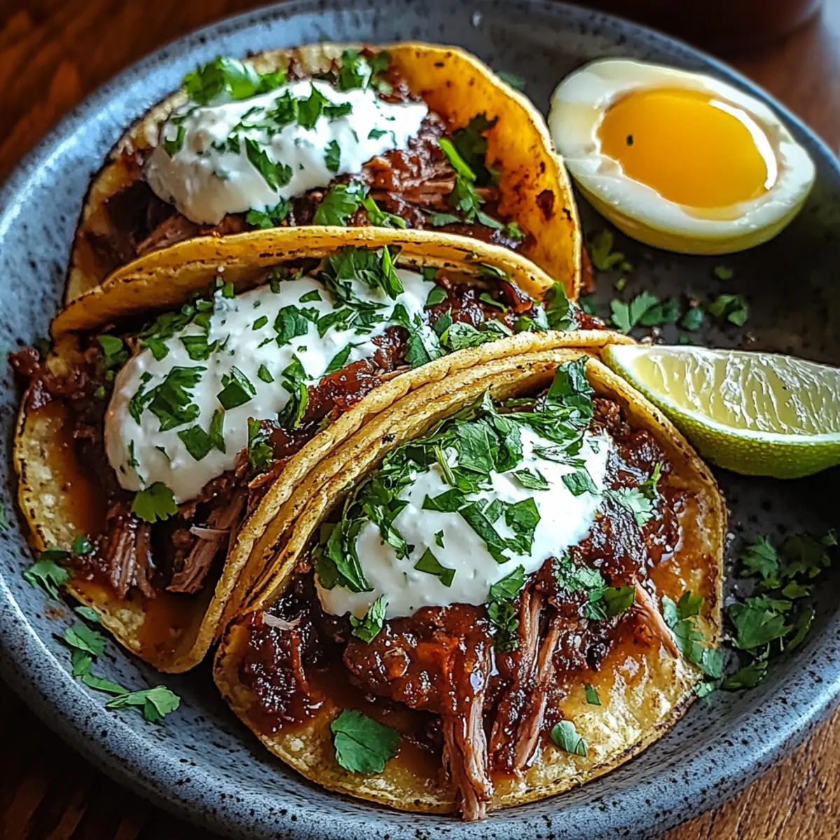Spicy Slow-Cooked Mexican Birria Tacos
