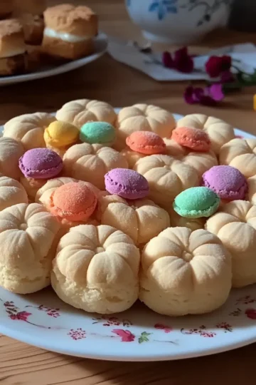 Spring Flower Shortbread Cookies