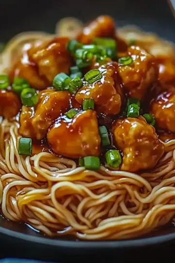 Sticky Garlic Chicken Noodles