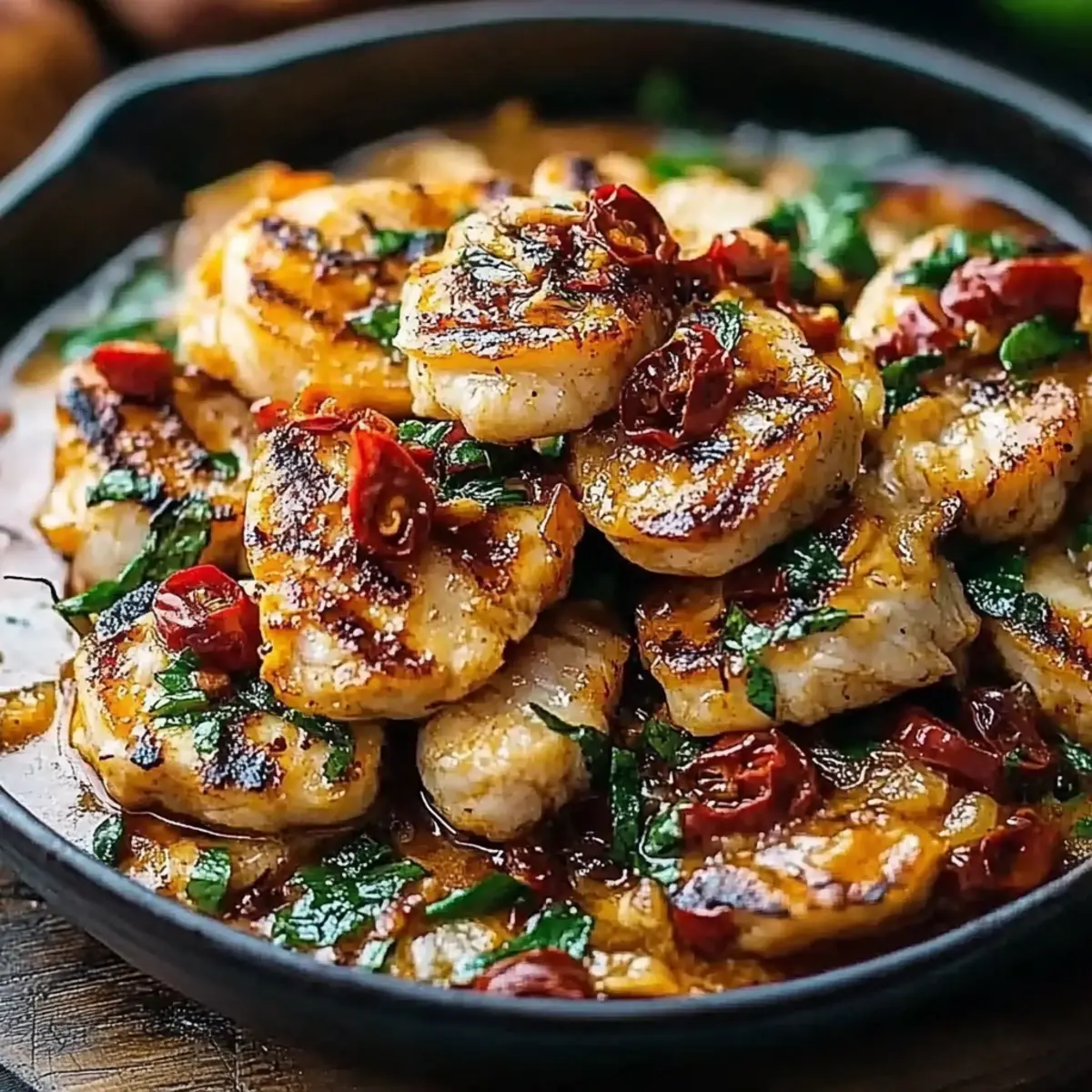 Tuscan Shrimp with Spinach, Artichokes